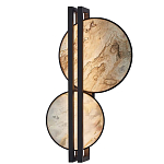 Бра из двух каменных дисков в металлической раме Constellation варинант исполнения - 1 | Loft Concept в Костроме