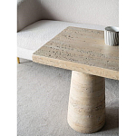 Столик приставной с квадратной столешницей Textured Cream Table варинант исполнения - 6 | Loft Concept в Костроме