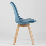 Стул с мягким велюровым сиденьем Arvika Blue варинант исполнения - 2 | Loft Concept в Костроме