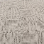 Подушка из хлопка рельефной вязки серого цвета Eden Line варинант исполнения - 3 | Loft Concept в Костроме