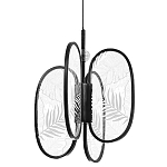 Люстра с гравировкой на акриловых плафонах Gravyura Black D 33 см варинант исполнения - 1 | Loft Concept в Костроме