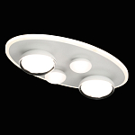 Потолочный светильник овальной формы белого цвета с 4-мя лампами Lunar Pebbles варинант исполнения - 2 | Loft Concept в Костроме