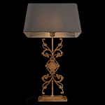 Настольная лампа на ажурном чугунном основании с серым абажуром Openwork Lamp варинант исполнения - 4 | Loft Concept в Костроме