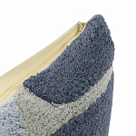 Чехол на подушку с рисунком серо-синего цвета Elan Textured варинант исполнения - 3 | Loft Concept в Костроме