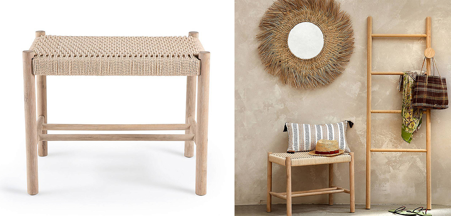 Банкетка Enzo Wicker Beige Banquet mini Банкетка Enzo Wicker Beige Banquet mini - Loft-Concept в Костроме