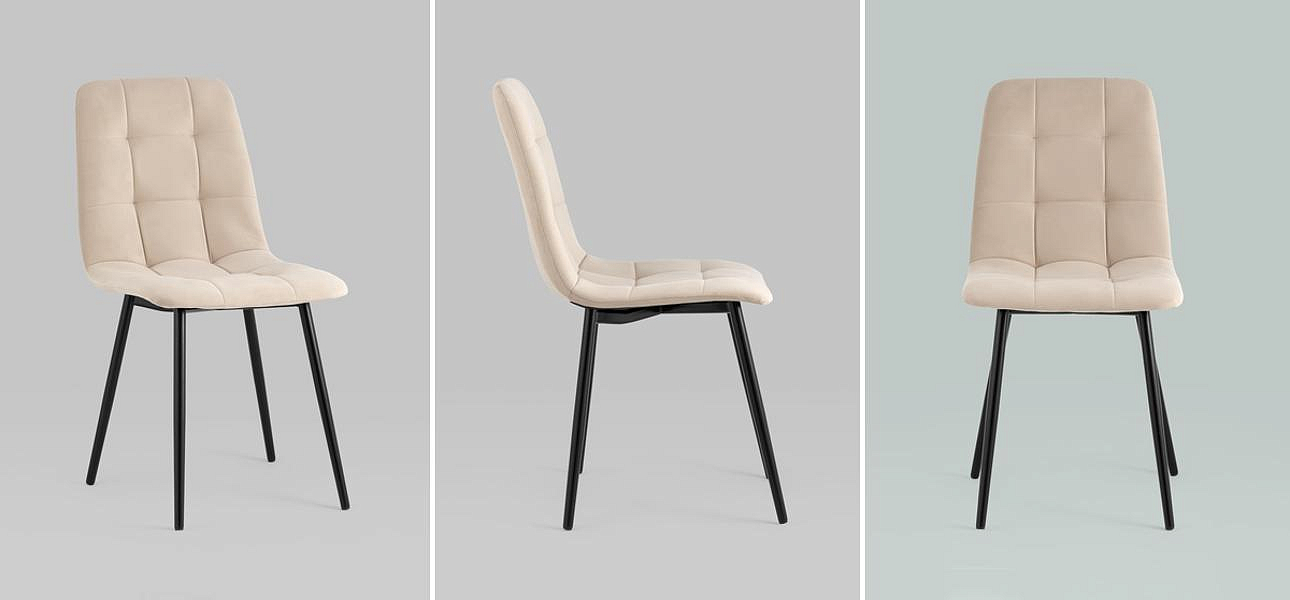 Стул NANCY S-2 Chair Бежевый Велюр Стул NANCY S-2 Chair Бежевый Велюр - Loft-Concept в Костроме
