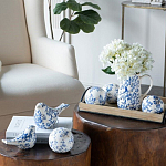  Набор керамических шаров с синей росписью Oriental Blue & White Ornament Vases варинант исполнения - 4 | Loft Concept в Костроме