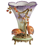 Ваза с цесарками из фарфора с бронзовыми элементами Garden of Eden варинант исполнения - 1 | Loft Concept в Костроме