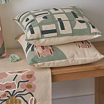 Подушка декоративная зеленого цвета с геометрическим рисунком Divine Abstractions варинант исполнения - 6 | Loft Concept в Костроме