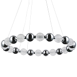 Светодиодная кольцевая люстра Crystal Globule Chrome Chandelier варинант исполнения - 3 | Loft Concept в Костроме