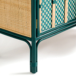 Комод для посуды из ротанга Felice Rattan Green варинант исполнения - 5 | Loft Concept в Костроме