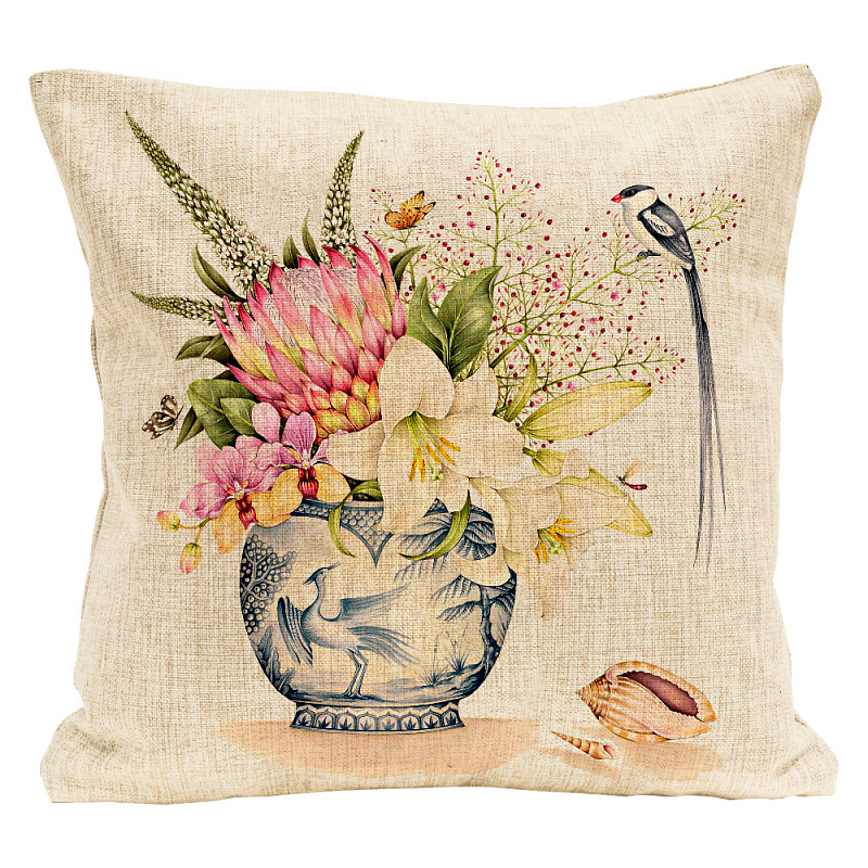 Декоративная подушка Protea Pillow Мульти Бежевый Декоративная подушка Protea Pillow Мульти Бежевый в Костроме | Loft Concept