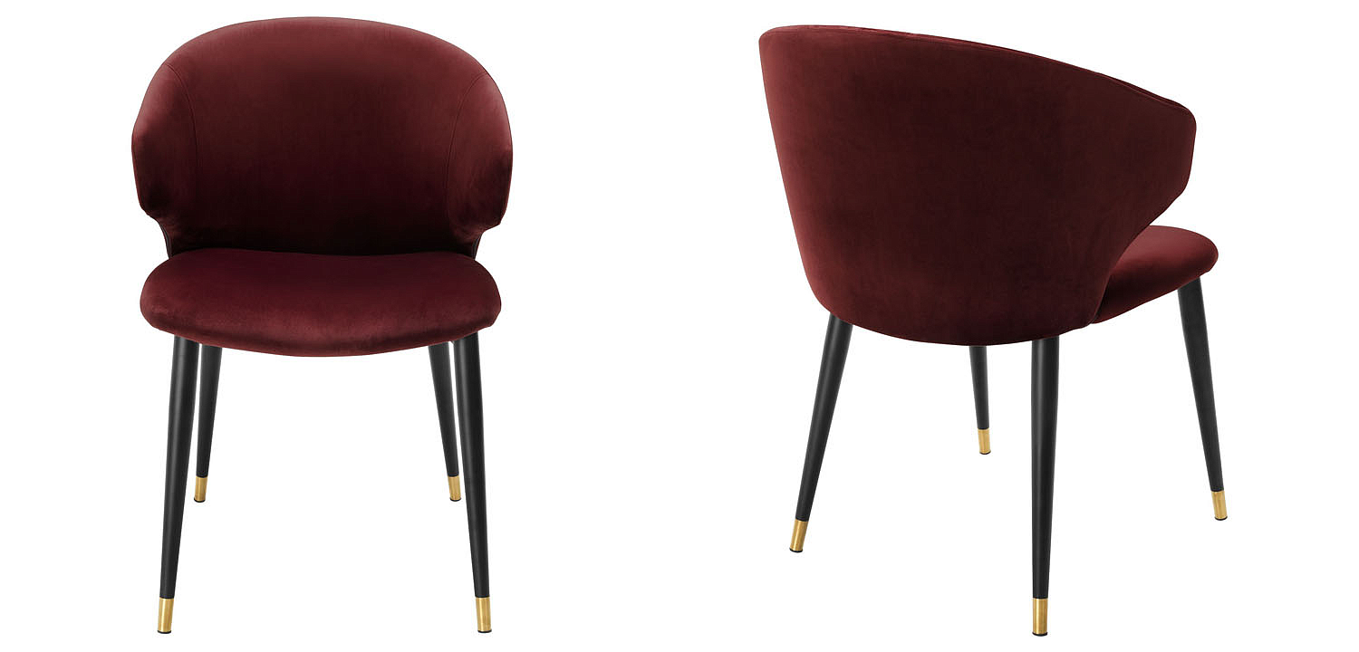Стул Eichholtz DINING CHAIR VOLANTE burgundy Стул Eichholtz DINING CHAIR VOLANTE burgundy - Loft-Concept в Костроме