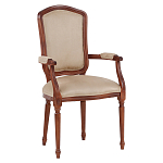 Стул с подлокотниками из натурального бука бежевый Solid Luxury варинант исполнения - 2 | Loft Concept в Костроме