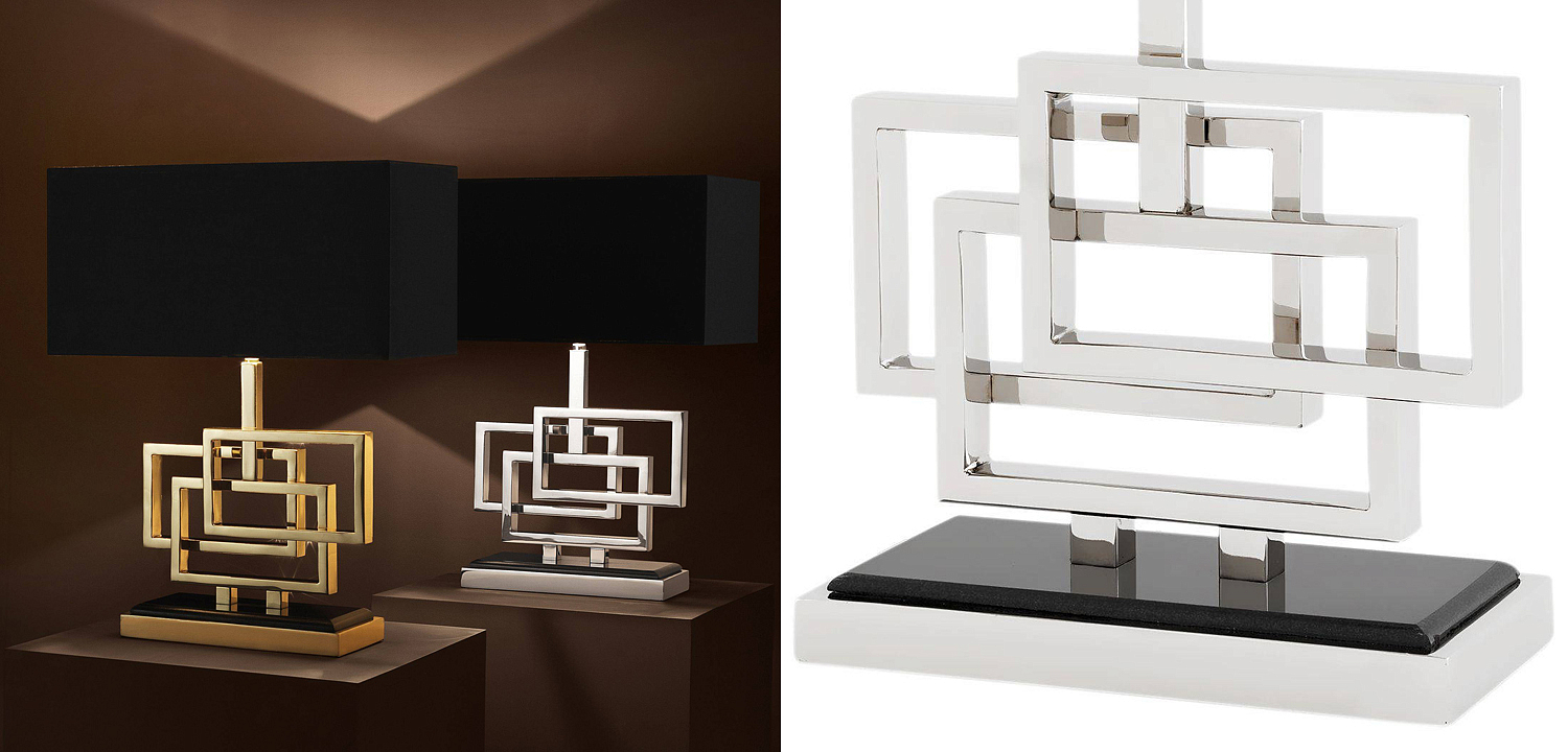 Настольная лампа Eichholtz Table Lamp Windolf Nickel Настольная лампа Eichholtz Table Lamp Windolf Nickel - Loft-Concept в Костроме