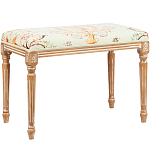 Банкетка из массива бука светло-зеленая с растительным орнаментом Raffael Angel Floral Banquette варинант исполнения - 1 | Loft Concept в Костроме