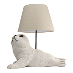 Настольная лампа в детскую Белый морской котик варинант исполнения - 1 | Loft Concept в Костроме