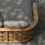 Дизайнерский уличный диван из массива дерева с плетеной спинкой PALINFRASCA Sofa варинант исполнения - 5 | Loft Concept в Костроме