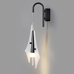 Бра черного цвета с плафоном из рельефного стекла Glass Pod варинант исполнения - 4 | Loft Concept в Костроме