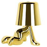 Настольная лампа фигурная цвета золото с гладким абажуром Высота 17 см Sophia варинант исполнения - 2 | Loft Concept в Костроме