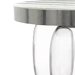 Дизайнерский журнальный стол на 3-х овальных прозрачных ножках Tukutic варинант исполнения - 1 | Loft Concept в Костроме