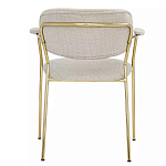 Стул Singer Chair с подлокотниками серый на золотистых ножках варинант исполнения - 4 | Loft Concept в Костроме