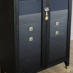 Дизайнерский шкаф витрина Elsa Dreams Black с 4-мя ящиками варинант исполнения - 3 | Loft Concept в Костроме