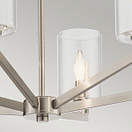 Люстра с 6-ю прозрачными цилиндрическими плафонами Kichler варинант исполнения - 13 | Loft Concept в Костроме