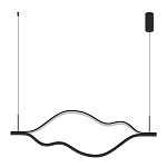 Подвесной светильник волнообразный изогнутый черного цвета 4000К Spiral Lighting варинант исполнения - 3 | Loft Concept в Костроме