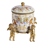 Шкатулка на ангелах из фарфора с бронзовыми элементам Eden Garden варинант исполнения - 1 | Loft Concept в Костроме