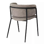 Стул полукруглый с каркасом из металла и мягким сиденьем и спинкой Soft Chenille варинант исполнения - 1 | Loft Concept в Костроме