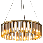 Люстра со стеклянными цилиндрическими плафонами Luminous Cylinders Amber Round варинант исполнения - 3 | Loft Concept в Костроме
