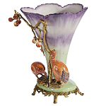 Ваза с цесарками из фарфора с бронзовыми элементами Garden of Eden варинант исполнения - 4 | Loft Concept в Костроме