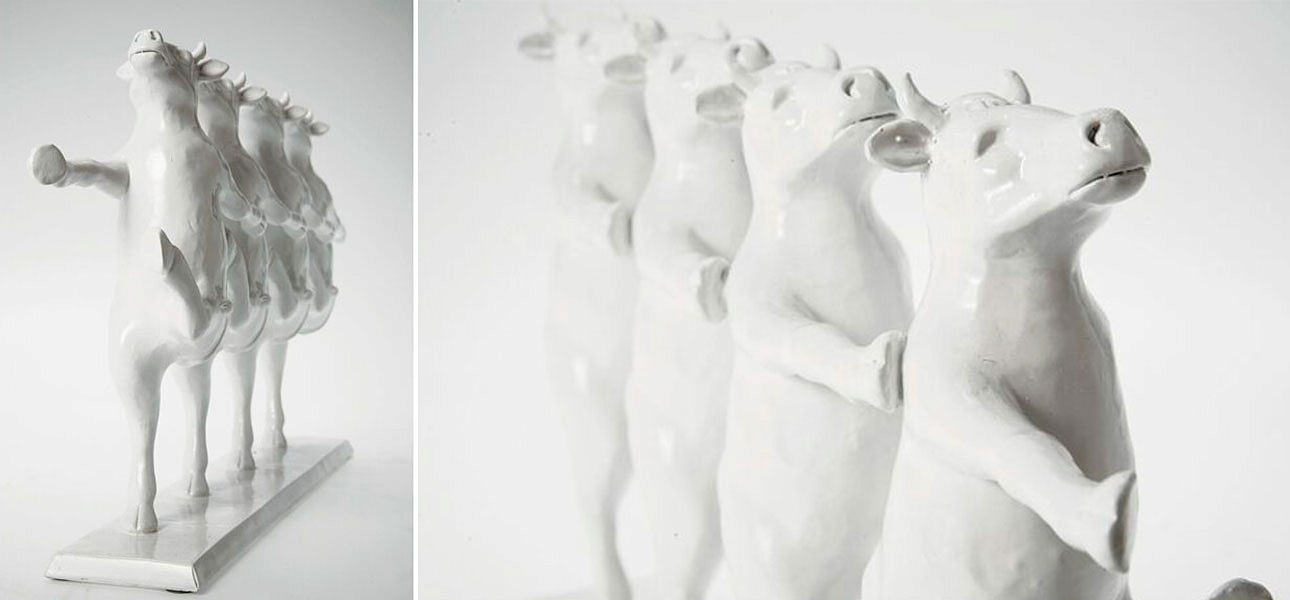 Статуэтка белая March of the Cows Статуэтка белая March of the Cows - Loft-Concept в Костроме