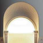 Встраиваемый в стену гипсовый светильник под покраску с арками и рельефными колоннами Antiquity Athena варинант исполнения - 7 | Loft Concept в Костроме