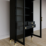 Дизайнерский шкаф витрина Elsa Dreams Black с 4-мя ящиками варинант исполнения - 7 | Loft Concept в Костроме