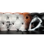 Диван Честерфильд граффити graffiti Orange Sofa натуральная кожа варинант исполнения - 8 | Loft Concept в Костроме