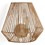 Бра с плетенным из пеньки абажуром Jutti H25 см варинант исполнения - 1 | Loft Concept в Костроме
