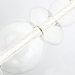 Подвесной светильник линейный с прозрачными стеклянными шарами разного диаметра Eurofase варинант исполнения - 13 | Loft Concept в Костроме