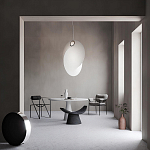 Подвесной светильник белый с фигурным тканевым плафоном White Whirlwinds варинант исполнения - 5 | Loft Concept в Костроме