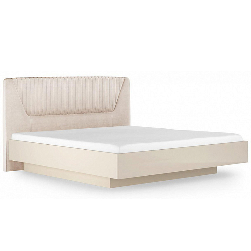 Кровать двуспальная с подъёмным основанием Satin Furniture Бежево-серый в Костроме | Loft Concept 