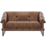 Двухместный диван Duncan винтажная коричневая кожа варинант исполнения - 1 | Loft Concept в Костроме