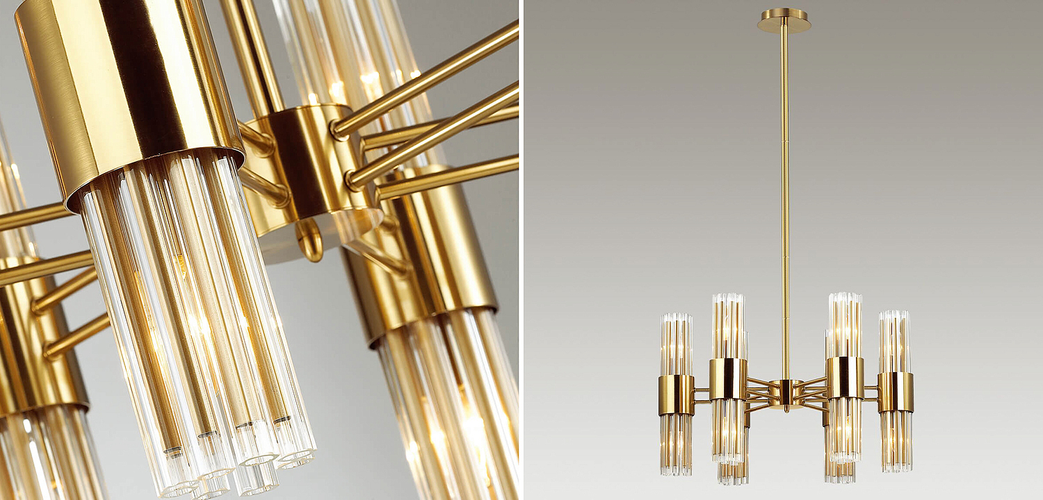 Люстра Gladwin Glass Tubes Chandelier Люстра Gladwin Glass Tubes Chandelier - Loft-Concept в Костроме