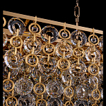 Люстра овальная каскадная с подвесками в форме колец Galaxy of Light варинант исполнения - 3 | Loft Concept в Костроме