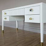Письменный стол с 4-мя ящиками Elsa Dreams White варинант исполнения - 4 | Loft Concept в Костроме