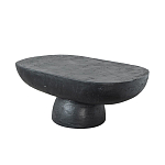 Столик кофейный черного цвета с овальной столешницей и круглым основанием Black Dalmen Table варинант исполнения - 5 | Loft Concept в Костроме