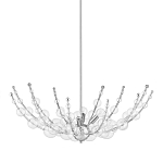 Люстра  с круглыми прозрачными шарами на серебряном каркасе Silver Stalk варинант исполнения - 2 | Loft Concept в Костроме
