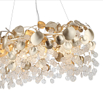Люстра с декоративными подвесками из прозрачного стекла в форме монеток FAIRYTREE Light варинант исполнения - 9 | Loft Concept в Костроме