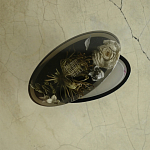 Шкатулка из эпоксидной смолы с цветами черная Epoxy Resin Oval Box Black варинант исполнения - 2 | Loft Concept в Костроме