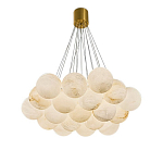 Люстра подвесная круглая с сферическими плафонами из натурального камня Glowing Spheres варинант исполнения - 10 | Loft Concept в Костроме